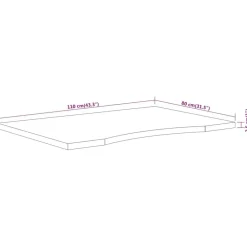 vidaXL Accesorios Para Mesas-Tablero de escritorio rectangular madera acacia 110x80x2,5 cm