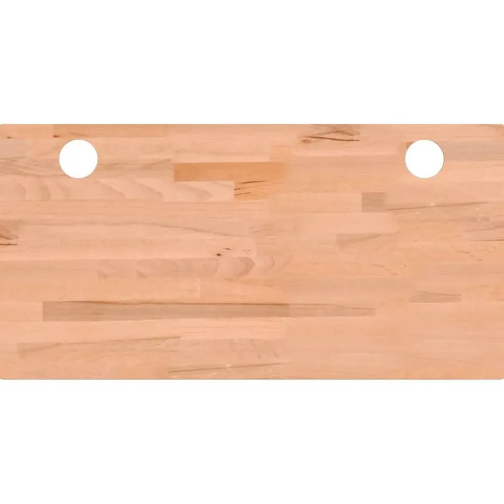 vidaXL Accesorios Para Mobiliario De Oficina-Tablero de escritorio madera maciza de haya 100x50x1,5 cm