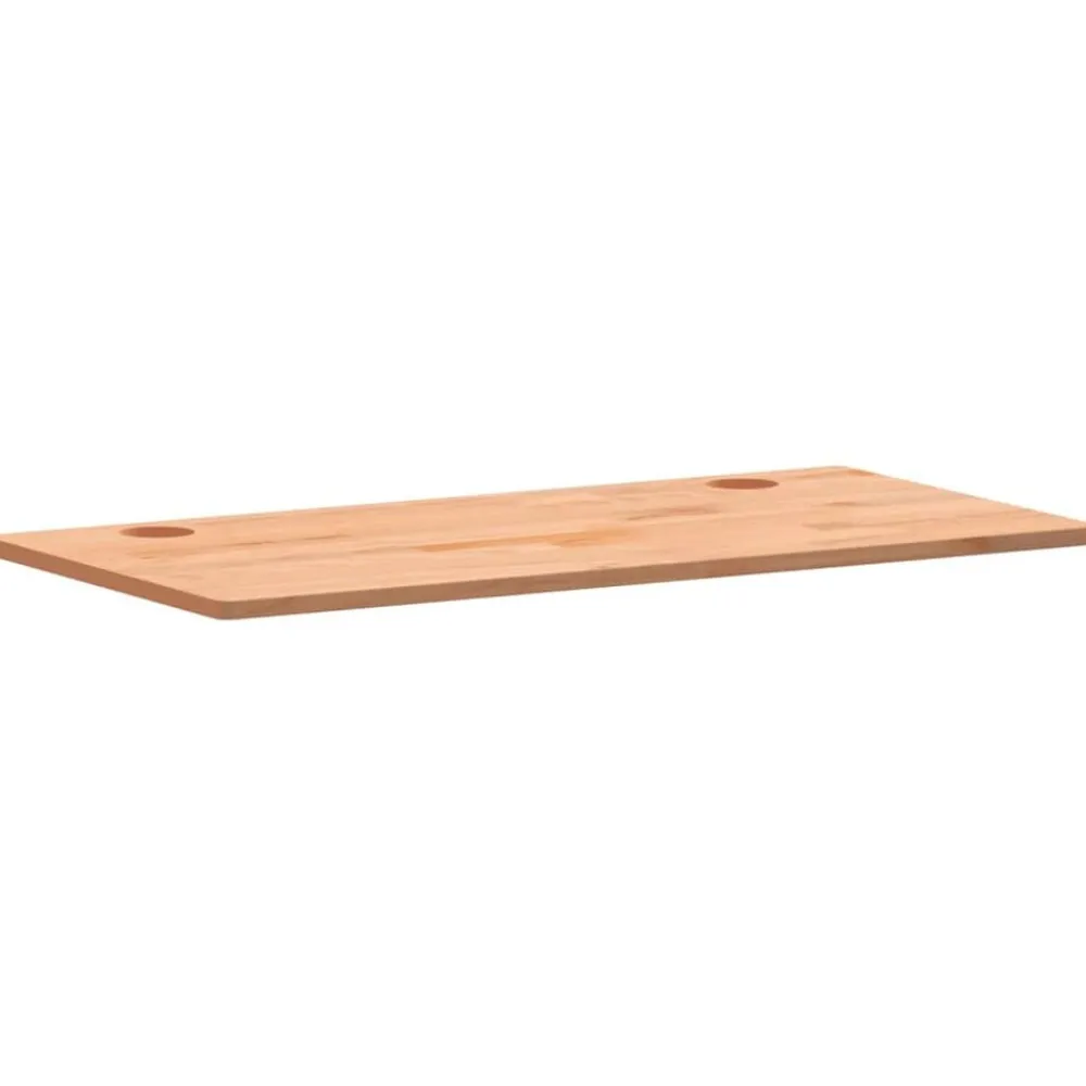 vidaXL Accesorios Para Mobiliario De Oficina-Tablero de escritorio madera maciza de haya 100x50x1,5 cm