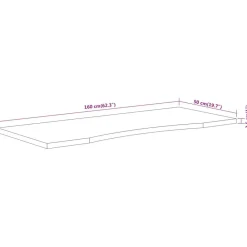 vidaXL Tablero de escritorio rectangular madera acacia 160x50x2,5 cm Best