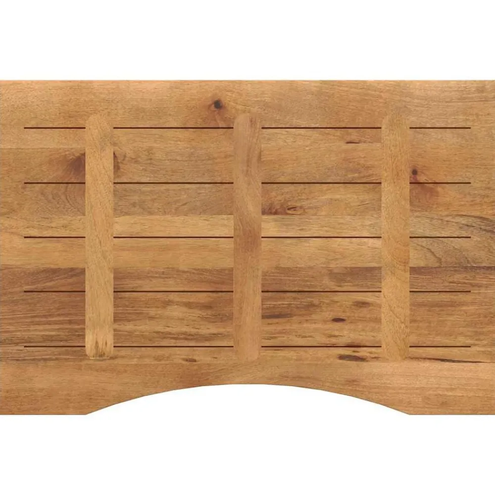 vidaXL Tablero de escritorio con curva madera mango rugosa 80x50x2,5cm Hot
