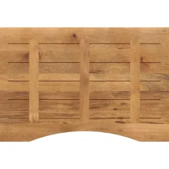 vidaXL Tablero de escritorio con curva madera mango rugosa 80x60x2,5cm Sale