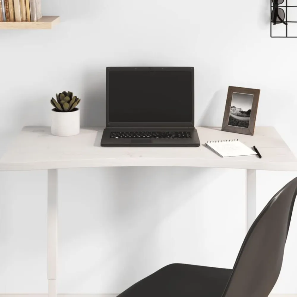 vidaXL Tablero de escritorio madera maciza de pino 80x40x2,5 cm Blanco