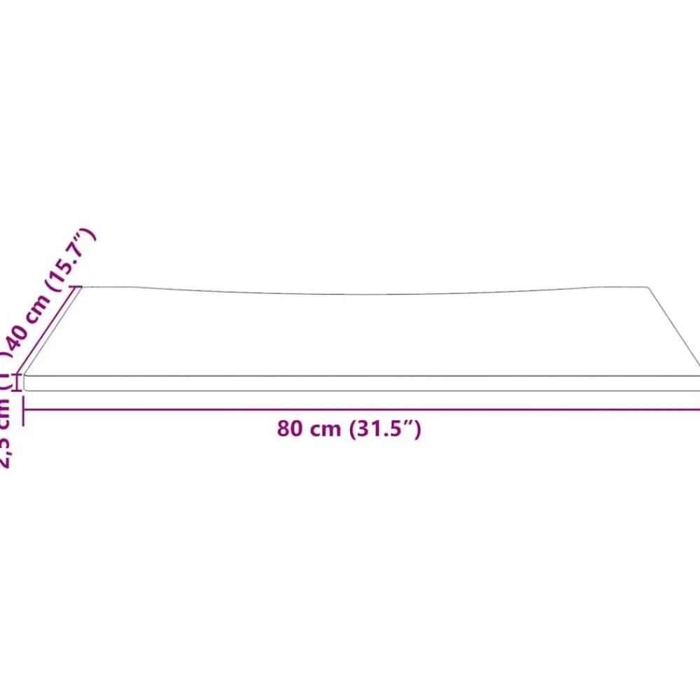vidaXL Tablero de escritorio madera maciza de pino 80x40x2,5 cm Blanco