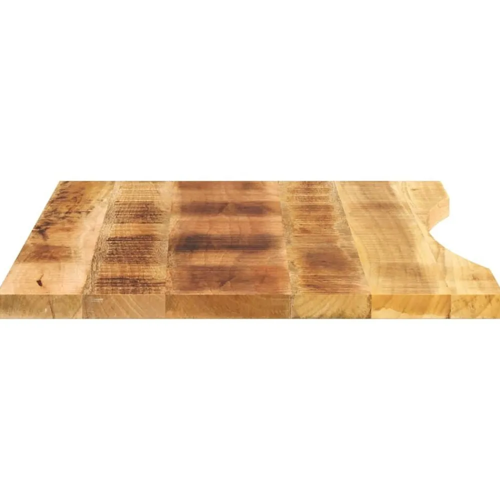 vidaXL Accesorios Para Mesas-Tablero de escritorio con curva madera mango rugosa 90x50x2,5cm