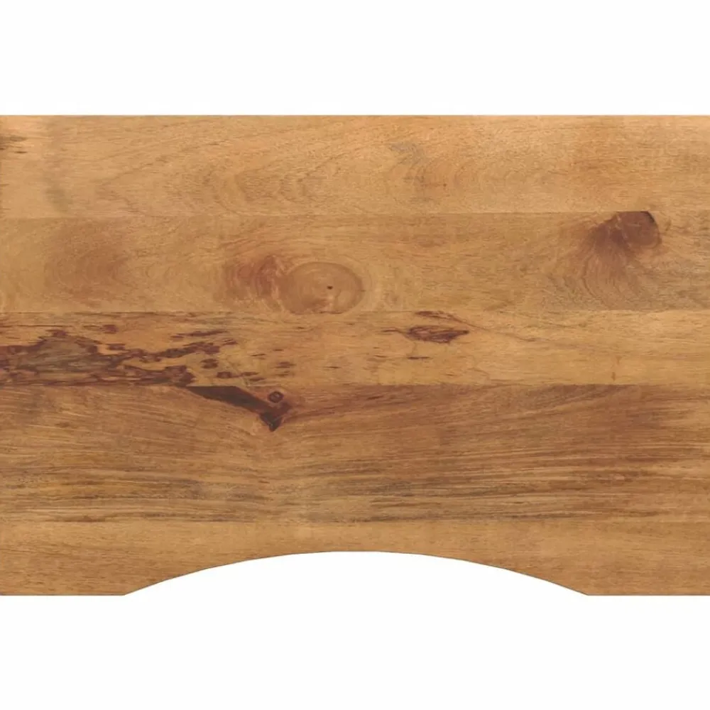 vidaXL Accesorios Para Mesas-Tablero de escritorio con curva madera mango rugosa 90x50x2,5cm