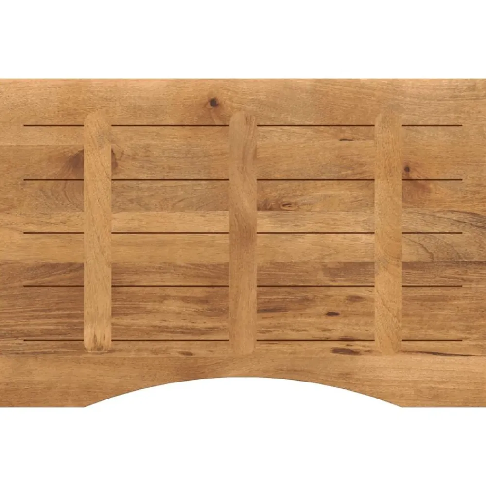 vidaXL Accesorios Para Mesas-Tablero de escritorio con curva madera mango rugosa 90x50x2,5cm