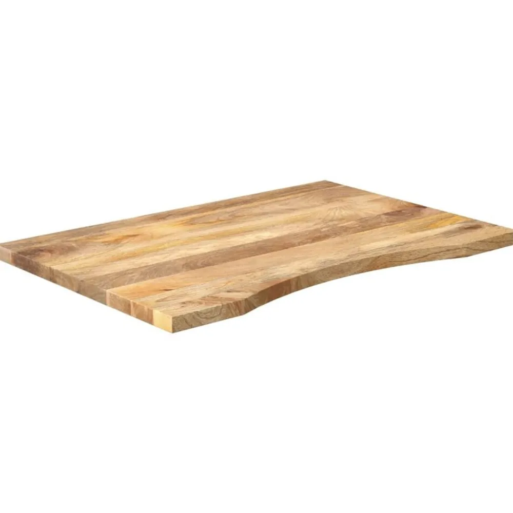 vidaXL Accesorios Para Mesas-Tablero de escritorio con curva madera mango rugosa 80x50x2,5cm