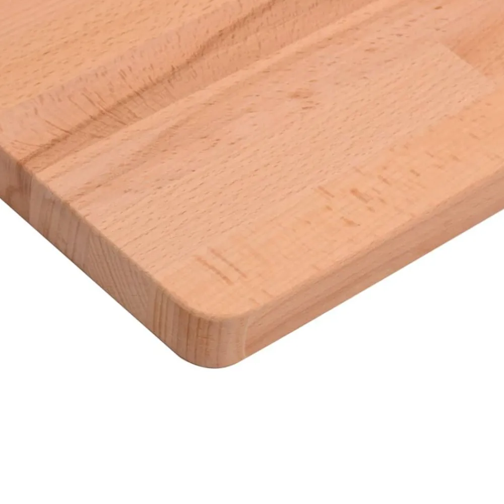vidaXL Accesorios Para Mesas-Tablero de escritorio madera maciza de haya 80x55x2,5 cm