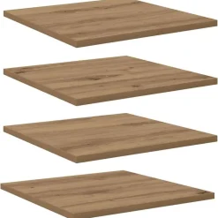 vidaXL Tablero de Estantería 4 pcs Marrón 40 x 40 x 1,5 cm Roble artesanal