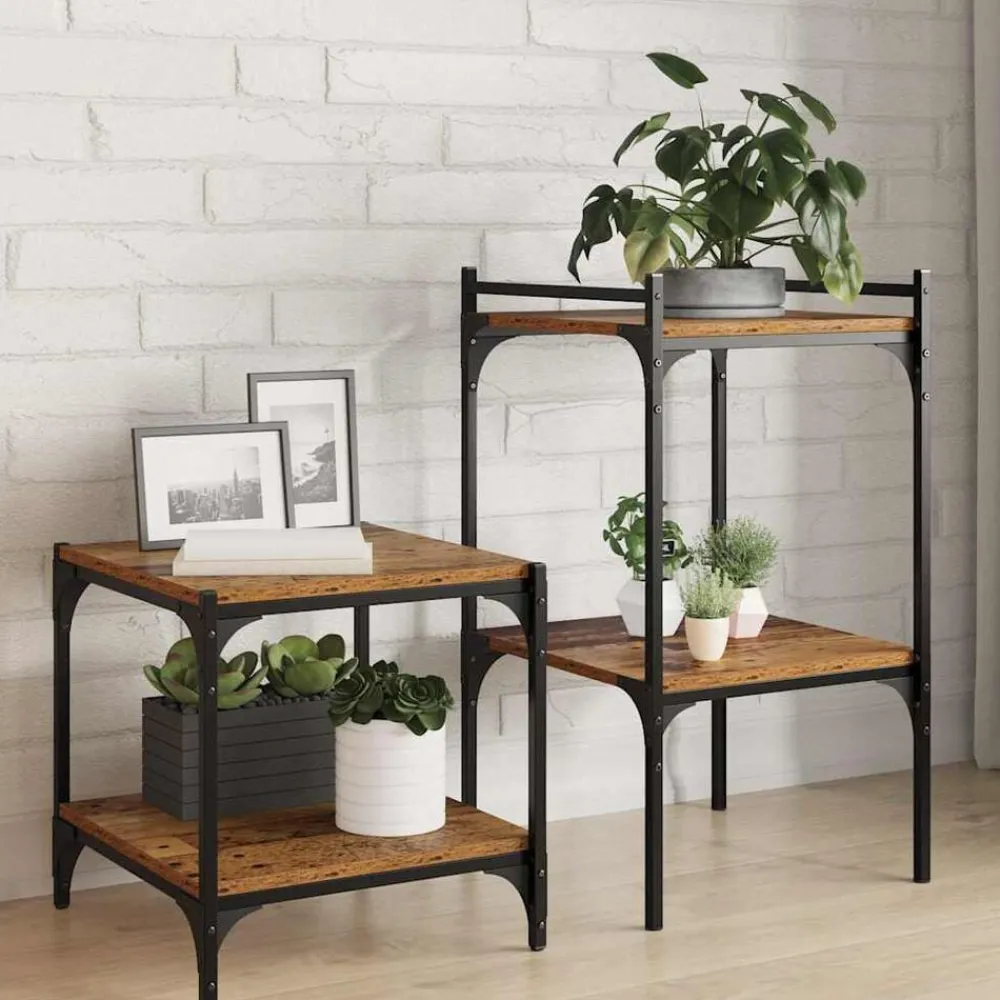 vidaXL Estanterías-Tablero de Estantería 4 pcs Marrón 40 x 40 x 1,5 cm