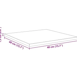 vidaXL Estanterías-Tablero de Estantería 4 pcs Marrón 40 x 40 x 1,5 cm