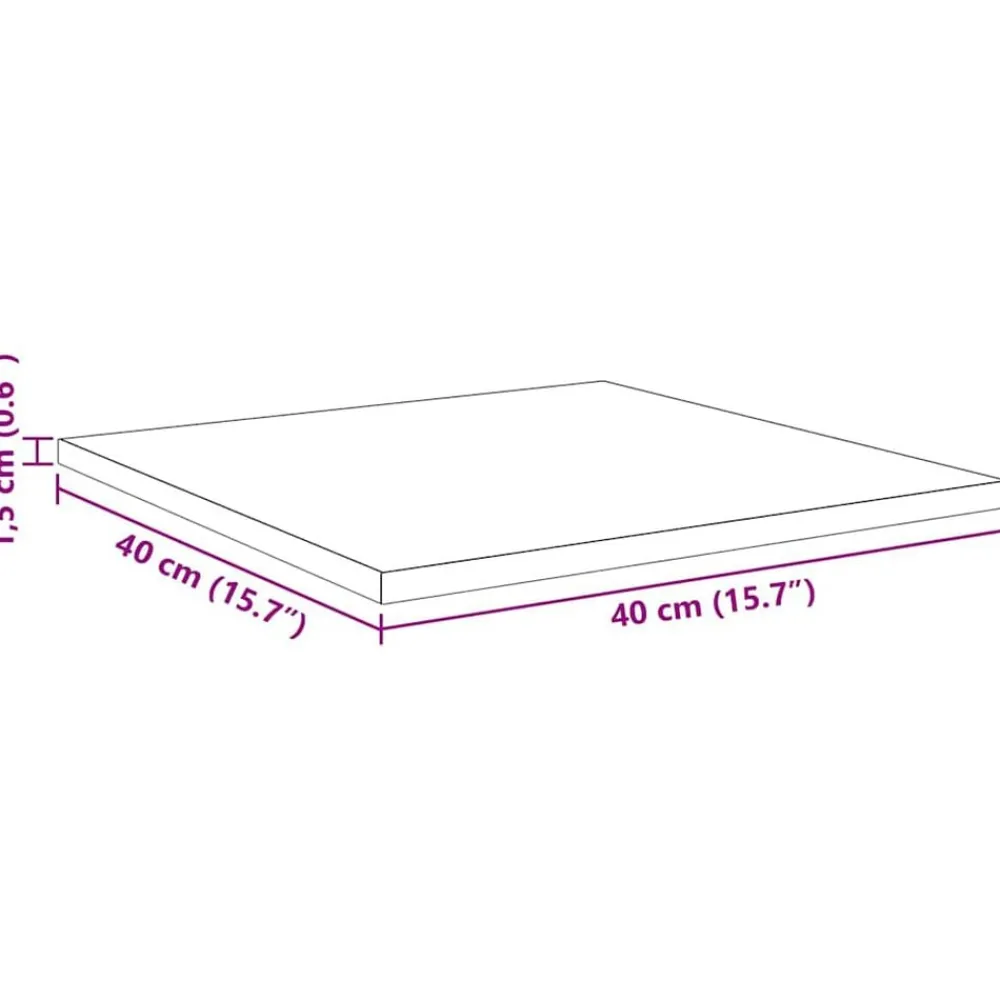 vidaXL Estanterías-Tablero de Estantería 4 pcs Marrón 40 x 40 x 1,5 cm