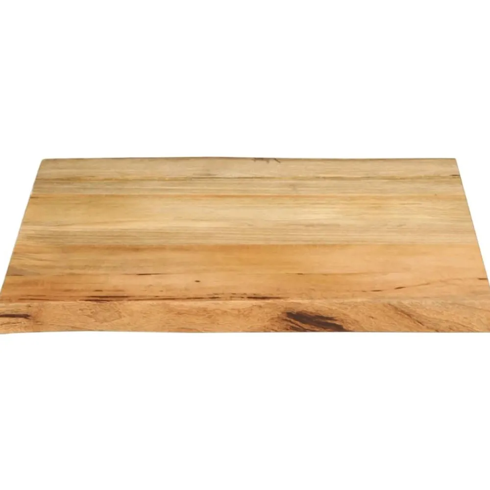 vidaXL Tablero de mesa borde natural madera maciza mango 40x40x3,8 cm Madera de mango (natural) Sale