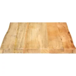 vidaXL Tablero de mesa borde natural madera maciza mango 40x40x3,8 cm Madera de mango (natural) Sale