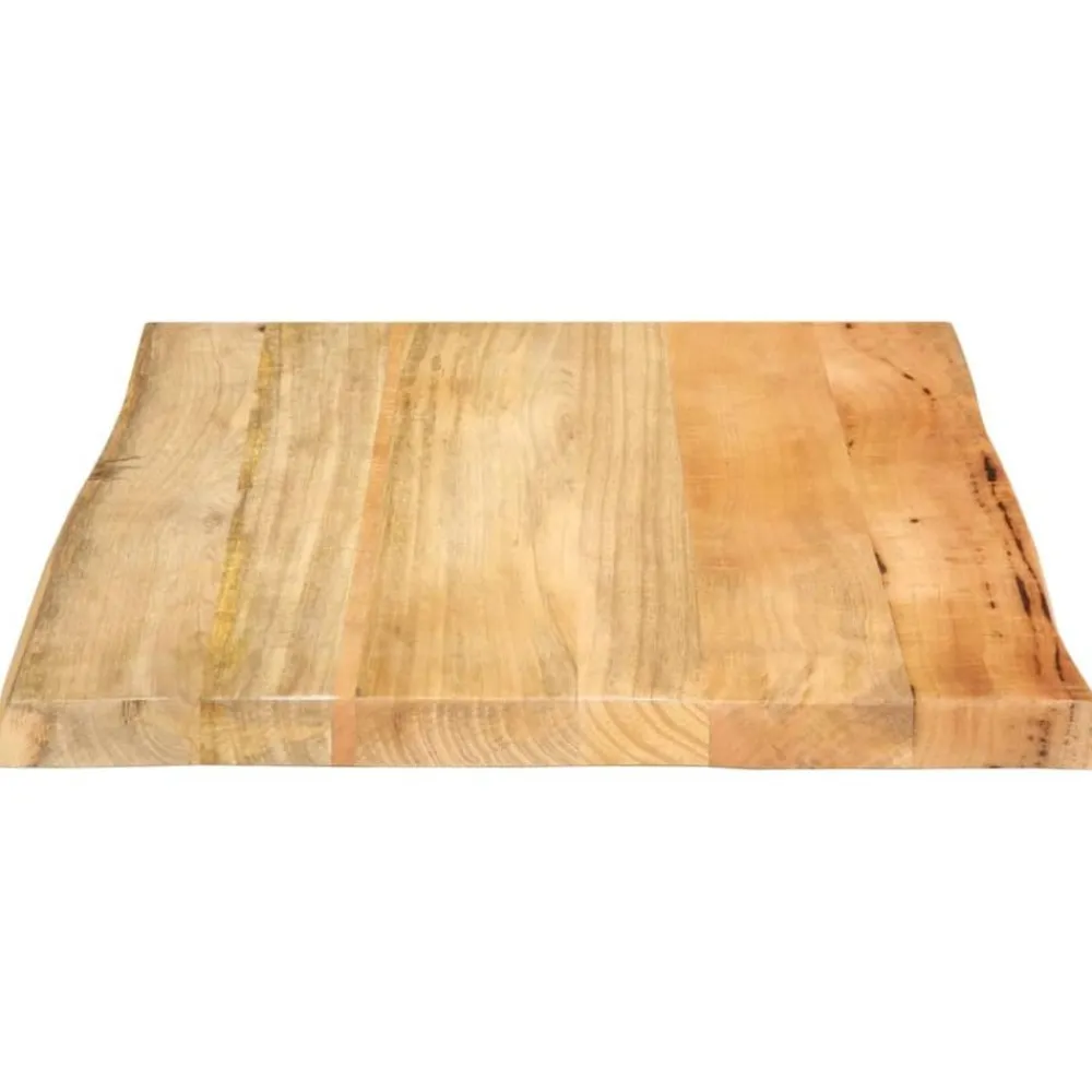 vidaXL Tablero de mesa borde natural madera maciza mango 40x40x3,8 cm Madera de mango (natural) Sale