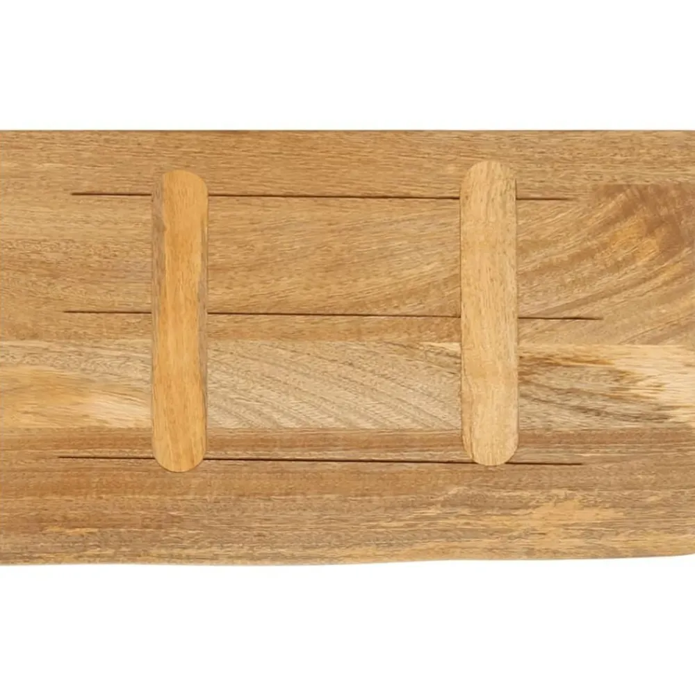 vidaXL Accesorios Para Mesas-Tablero de mesa borde madera maciza mango 40x20x2,5 cm