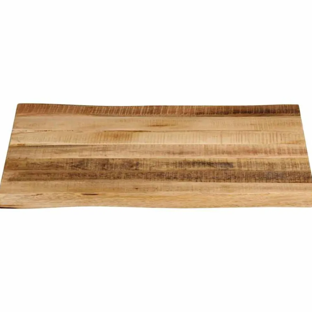 vidaXL Accesorios Para Mesas-Tablero de mesa borde natural madera maciza mango 40x40x3,8 cm