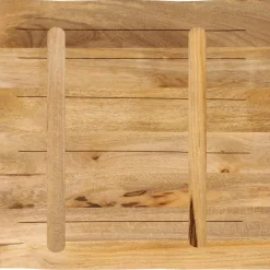 vidaXL Accesorios Para Mesas-Tablero de mesa borde natural madera maciza mango 40x40x3,8 cm