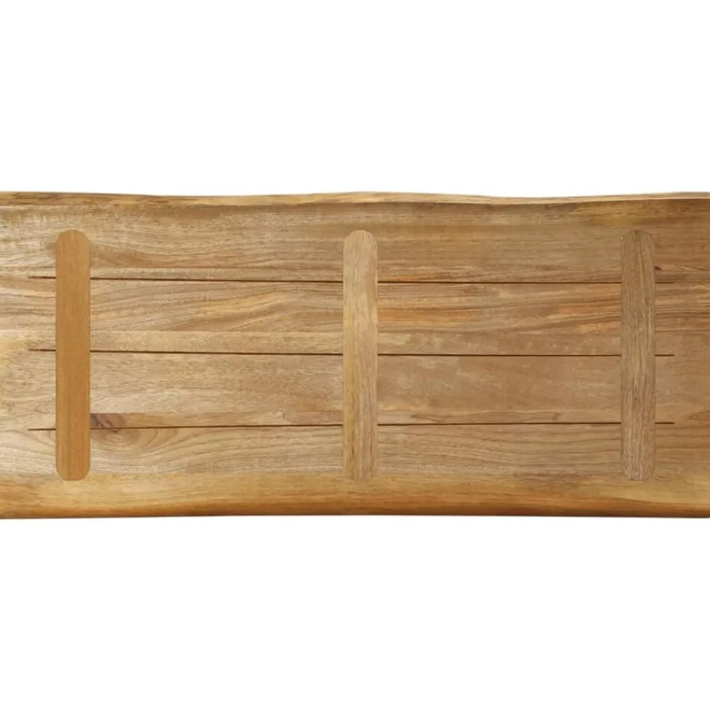 vidaXL Accesorios Para Mesas-Tablero de mesa borde natural madera maciza mango 100x40x2,5 cm