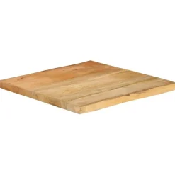 vidaXL Tablero de mesa borde natural madera maciza mango 40x40x2,5 cm Madera de mango (natural) New