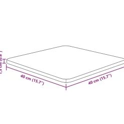 vidaXL Tablero de mesa cuadrada madera roble marrón oscuro 40x40x1,5cm Marrón oscuro