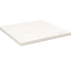 vidaXL Tablero de mesa cuadrado madera maciza pino 40x40x2,5 cm Blanco New