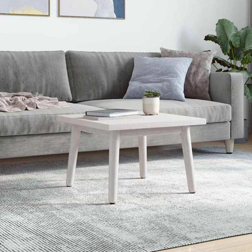 vidaXL Tablero de mesa cuadrado madera maciza pino 40x40x2,5 cm Blanco New