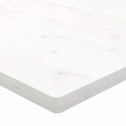 vidaXL Tablero de mesa cuadrado madera maciza pino 40x40x2,5 cm Blanco New