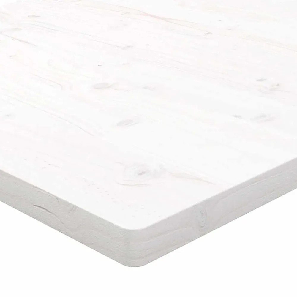 vidaXL Tablero de mesa cuadrado madera maciza pino 40x40x2,5 cm Blanco New