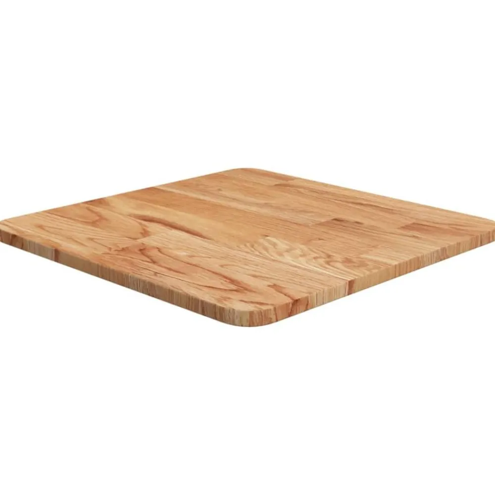 vidaXL Accesorios Para Mesas-Tablero de mesa cuadrado madera roble marrón claro 40x40x1,5 cm