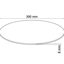 vidaXL Accesorios Para Mesas-Tablero de mesa de cristal templado redondo 300 mm
