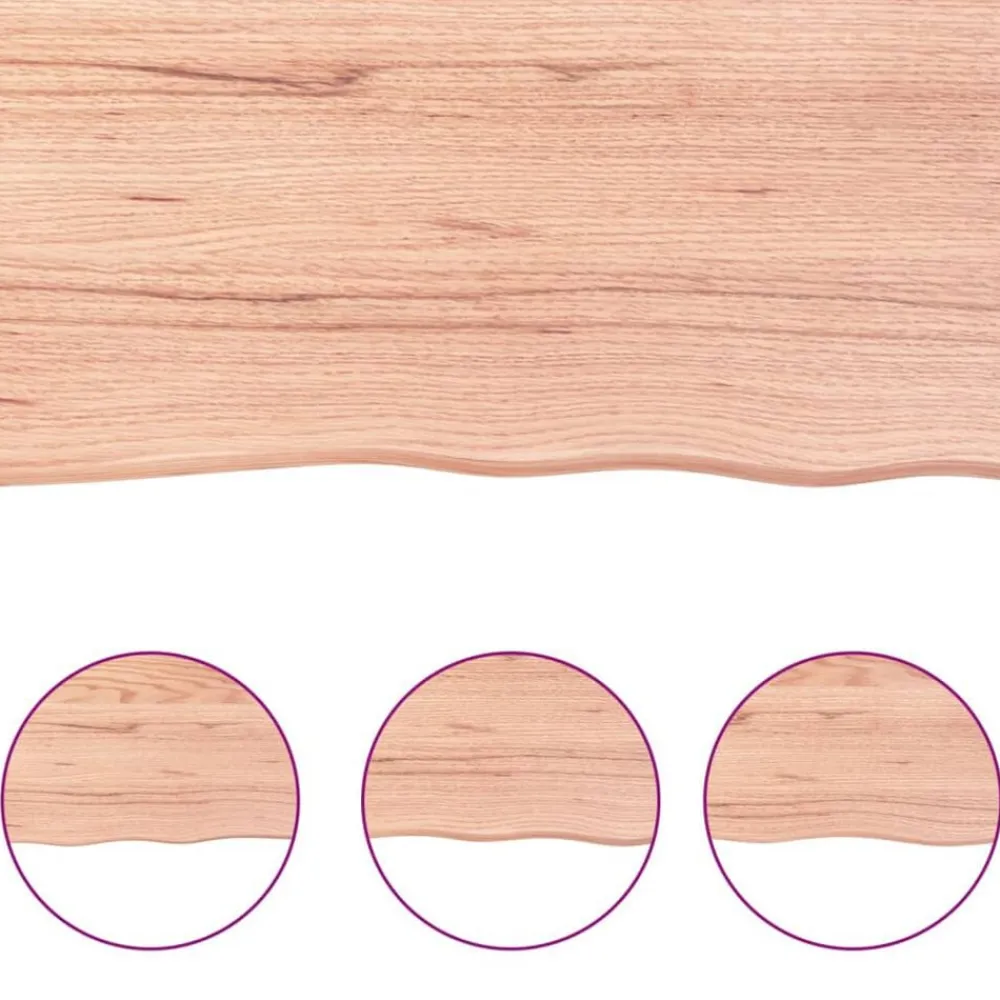 vidaXL Accesorios Para Mesas-Tablero de mesa madera roble tratada marrón claro 60x40x2 cm