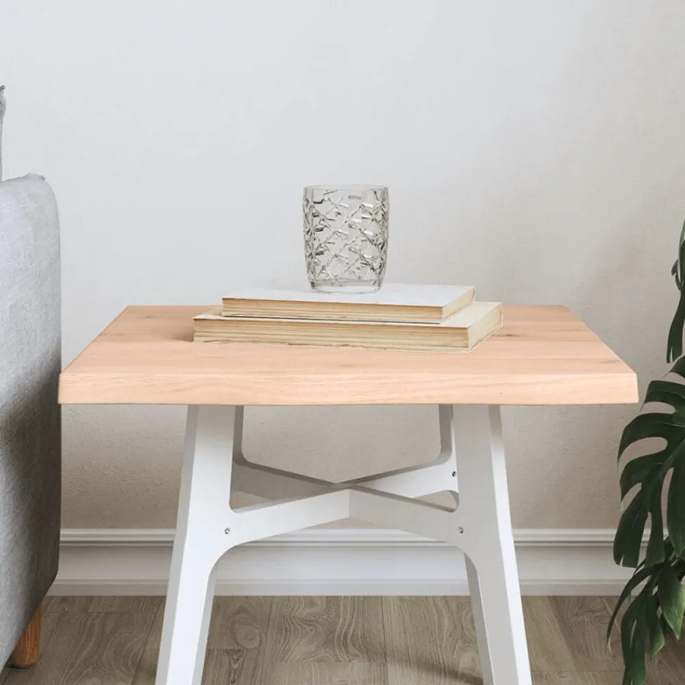 vidaXL Accesorios Para Mesas-Tablero de mesa madera maciza roble borde 40x40x2 cm