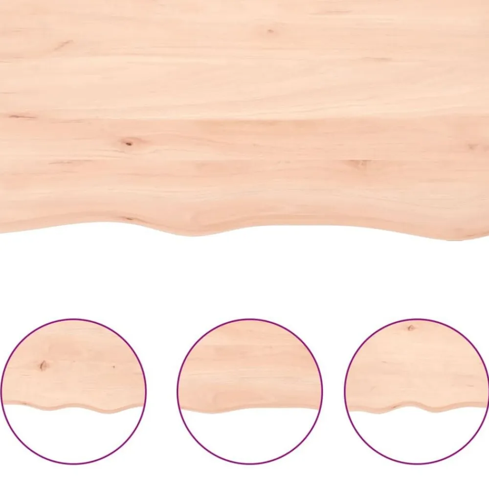 vidaXL Accesorios Para Mesas-Tablero de mesa madera maciza roble borde 40x40x2 cm