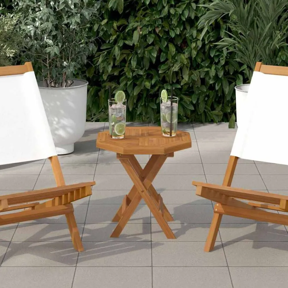 vidaXL Tablero de mesa octogonal de madera maciza de teca 40x40x2,5 cm Hot