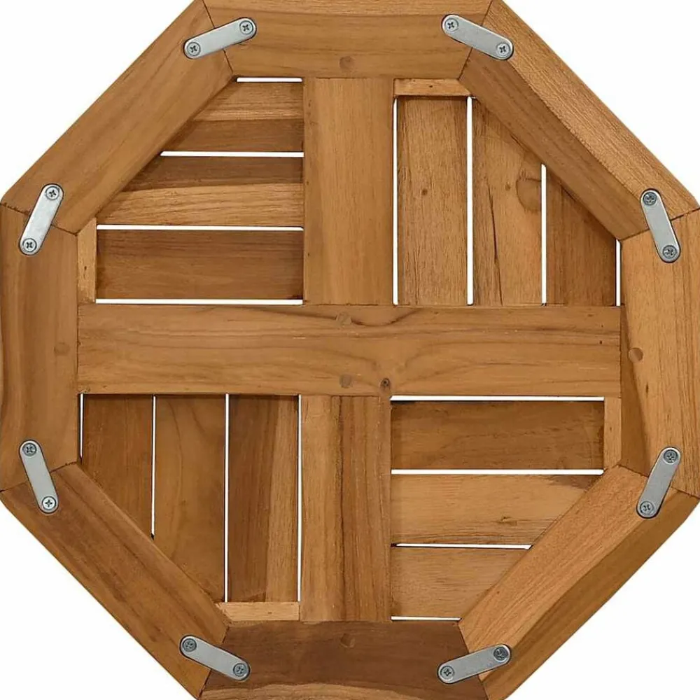 vidaXL Tablero de mesa octogonal de madera maciza de teca 40x40x2,5 cm Hot
