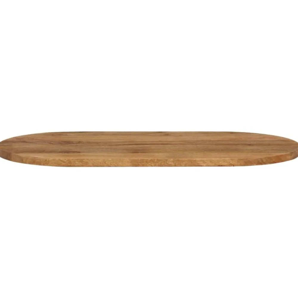 vidaXL Tablero de mesa ovalado madera maciza de mango 80x40x2,5 cm Madera de mango (color roble) Hot