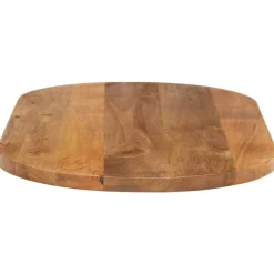vidaXL Tablero de mesa ovalado madera maciza de mango 80x40x2,5 cm Madera de mango (color roble) Hot