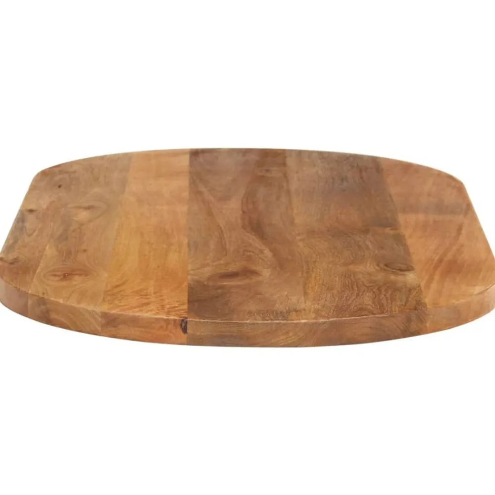 vidaXL Tablero de mesa ovalado madera maciza de mango 80x40x2,5 cm Madera de mango (color roble) Hot