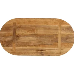 vidaXL Tablero de mesa ovalado madera maciza de mango 80x40x2,5 cm Madera de mango (color roble) Hot