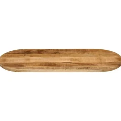 vidaXL Tablero de mesa ovalado madera maciza mango rugosa 80x40x3,8 cm Madera de mango rugosa (natural) Discount