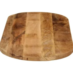 vidaXL Tablero de mesa ovalado madera maciza mango rugosa 80x40x3,8 cm Madera de mango rugosa (natural) Discount