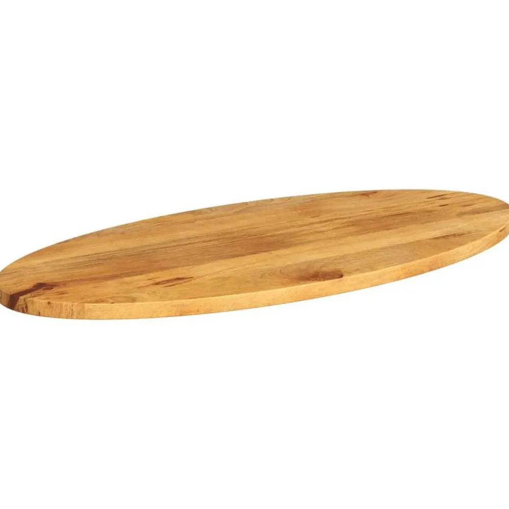 vidaXL Accesorios Para Mesas-Tablero de mesa ovalado madera maciza de mango 140x50x3,8 cm