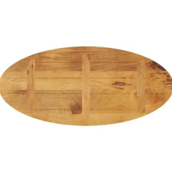 vidaXL Accesorios Para Mesas-Tablero de mesa ovalado madera maciza de mango 140x50x3,8 cm