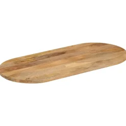 vidaXL Tablero de mesa ovalado madera maciza de mango 80x40x2,5 cm Madera de mango (natural) Clearance