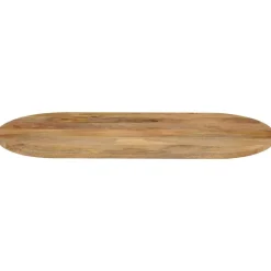 vidaXL Tablero de mesa ovalado madera maciza de mango 80x40x2,5 cm Madera de mango (natural) Clearance