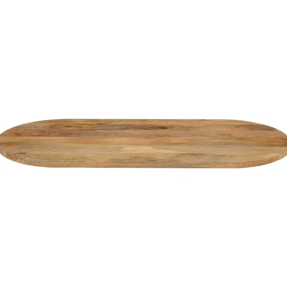 vidaXL Tablero de mesa ovalado madera maciza de mango 80x40x2,5 cm Madera de mango (natural) Clearance