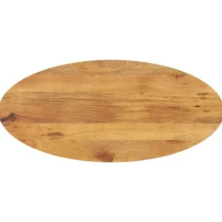 vidaXL Accesorios Para Mesas-Tablero de mesa ovalado madera maciza de mango 140x50x2,5 cm