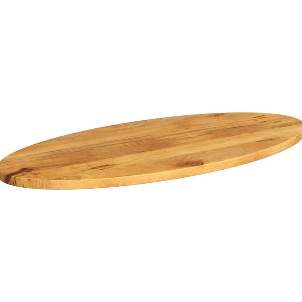 vidaXL Accesorios Para Mesas-Tablero de mesa ovalado madera maciza de mango 140x50x2,5 cm